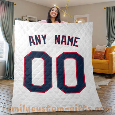 Custom Premium Quilt Blanket Minnesota Jersey Baseball Personalized Quilt Gifts for Her & Him